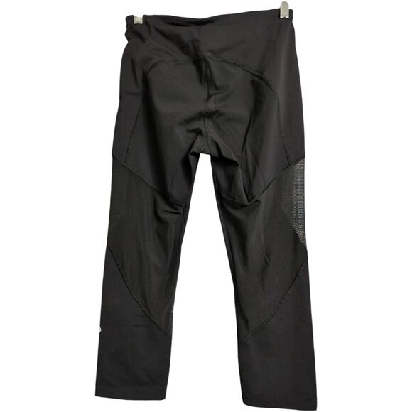 Lululemon Black Athletic Pant Mesh Panels Zipper Pockets Drawstring Waist Size 8 - Picture 5 of 9